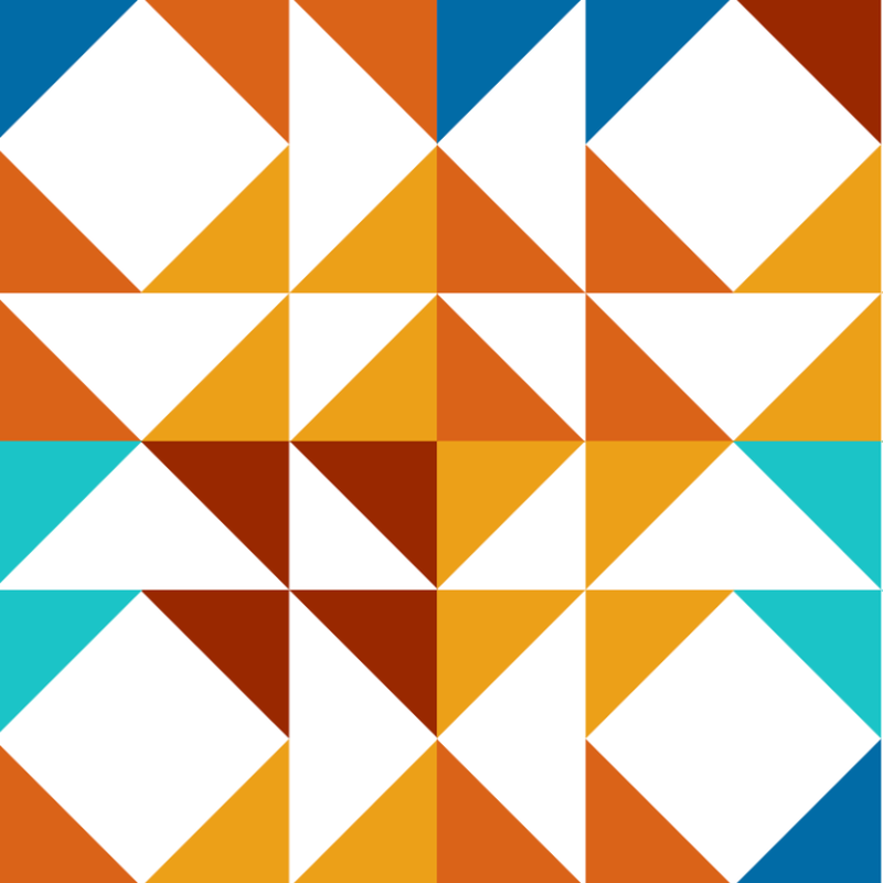 FABRIC triangle pattern in all five brand colours