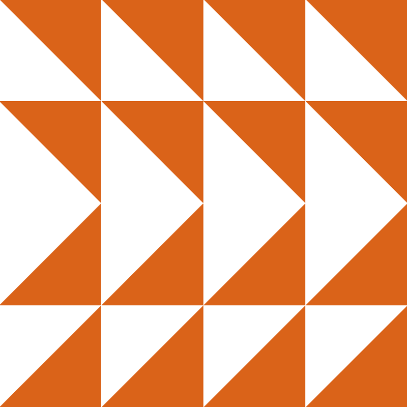 FABRIC arrow pattern in orange, pointing forward