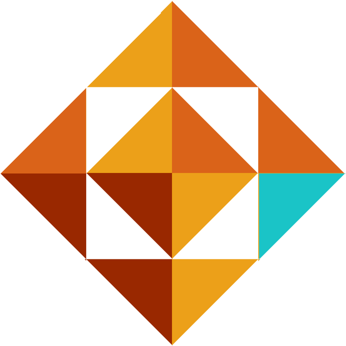 FABRIC diamond pattern in orange, amber, deep red and turquoise