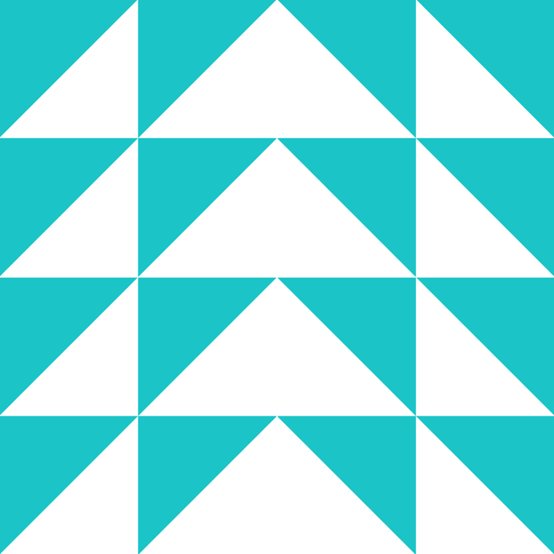 FABRIC triangle pattern in turquoise